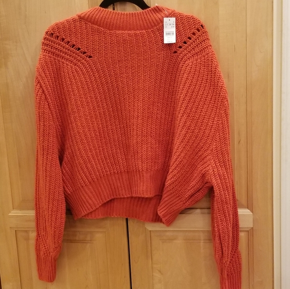 Topshop Ladder Wool Mix Cropped Sweater SZ S NWT - Picture 4 of 10